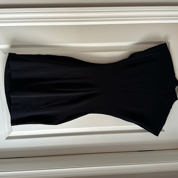 NWT Zara Black Fitted Dress with Ruching - Picture 4 of 6